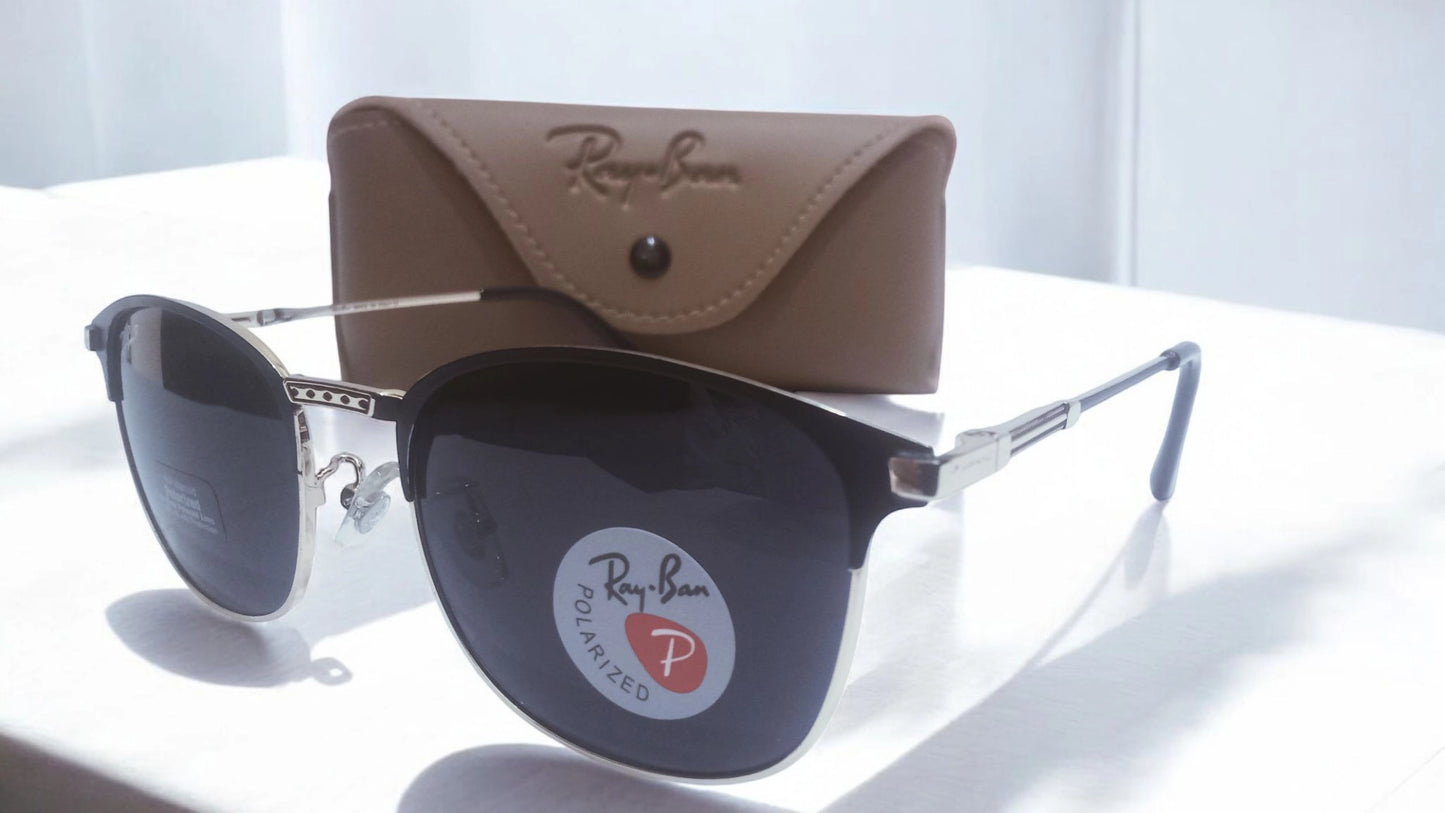 Ray-Ban style Clubmaster Polarized Sunglasses(Adult Small size) – Timeless Elegance & UV Protection