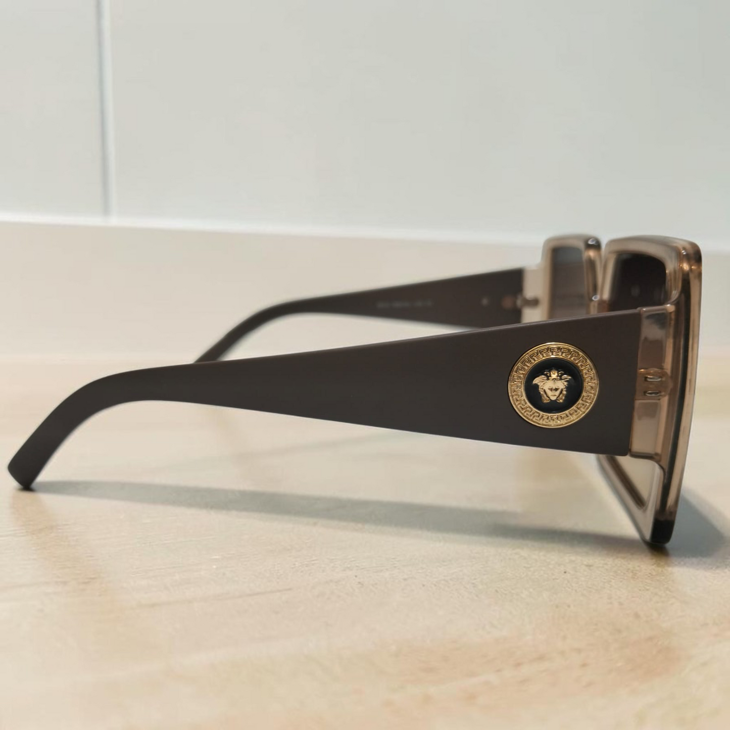 Iconic Square Oversized Designer Sunglasses Luxury Golden Detail Unisex Frames inspired by VERSACE brown