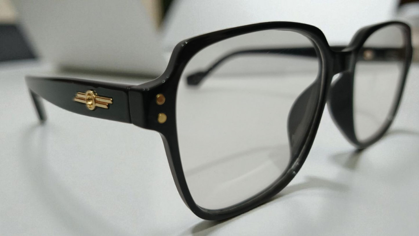 Elegant black-Rimmed Blue Light Blocking Glasses frame for Stylish Protection