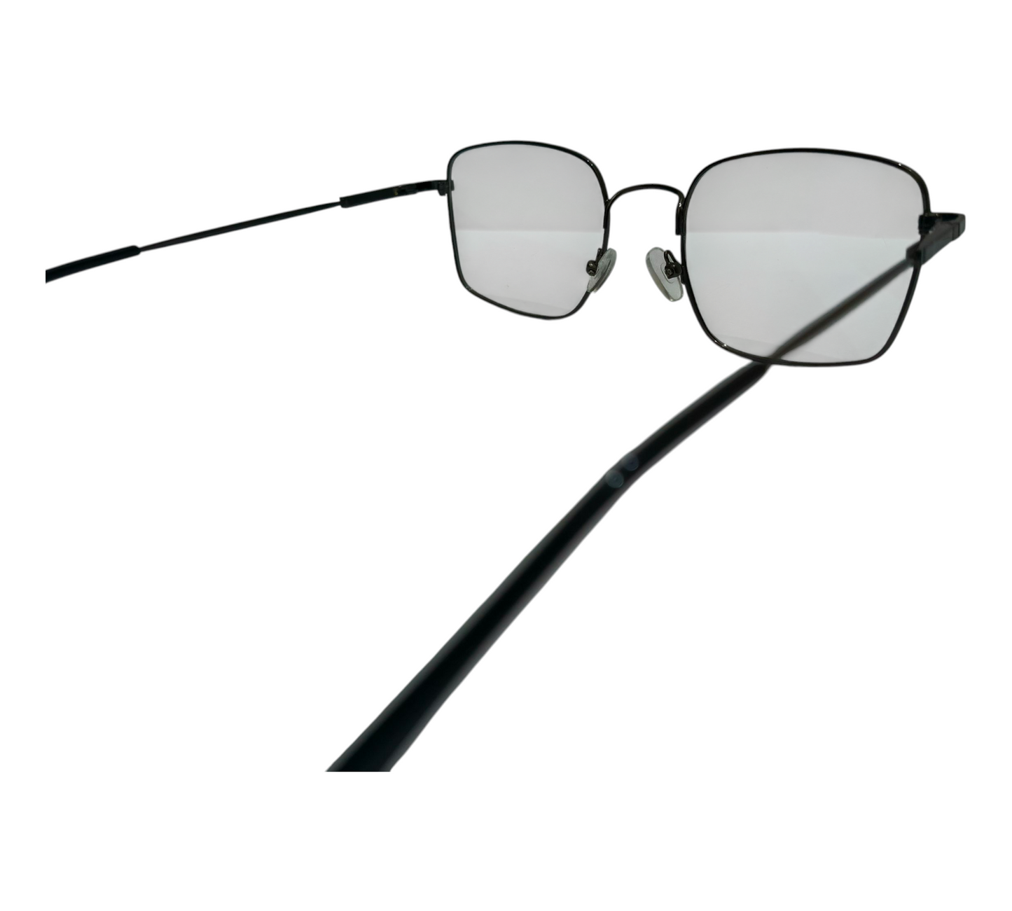 Sleek Black Aviator-Style Glasses - Modern Metal Frame Eyewear
