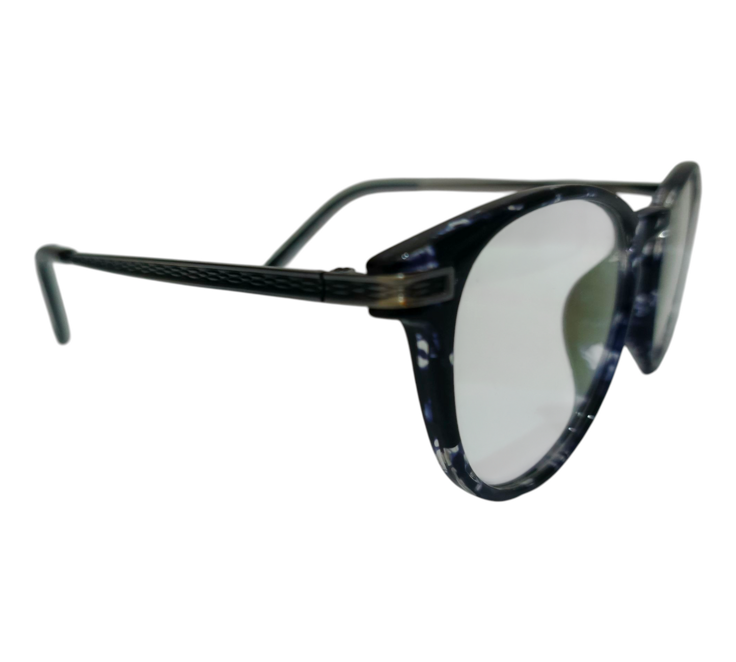 Artistic Dark Marble Round Eyeglasses