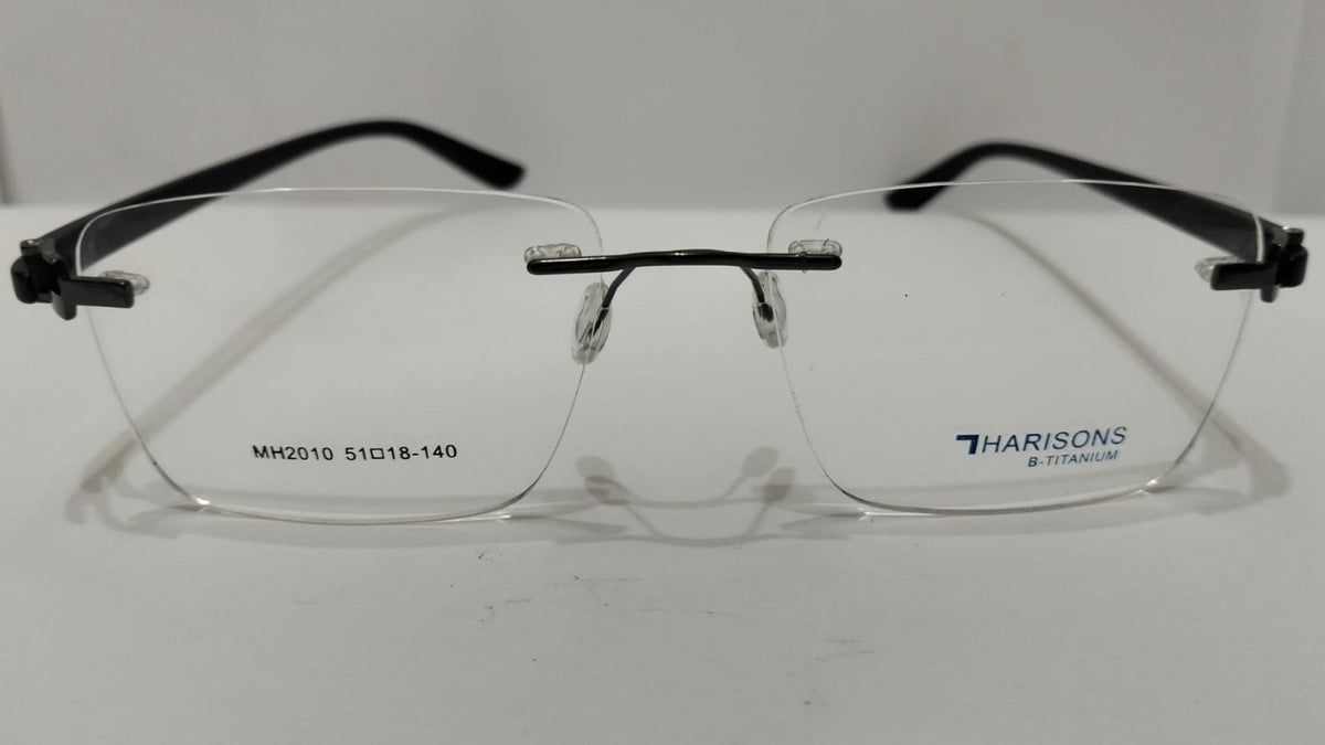 Front view of Harisons B-Titanium rimless frame MH2010