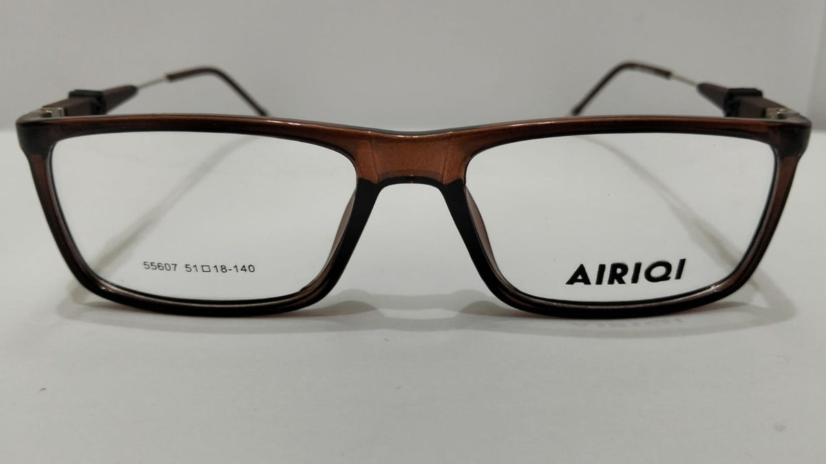 ARQOLI 55607 brown black rectangular prescription eyeglasses front view