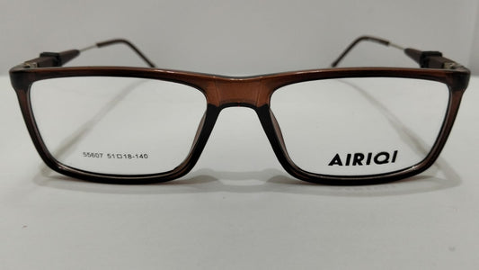 ARQOLI 55607 brown black rectangular prescription eyeglasses front view