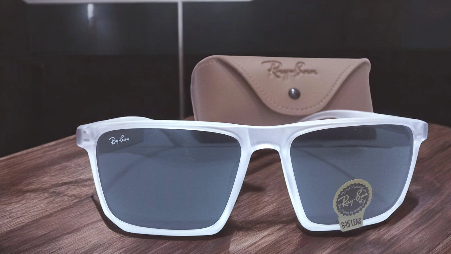 Sleek white Transparent Ray-Ban Sunglasses