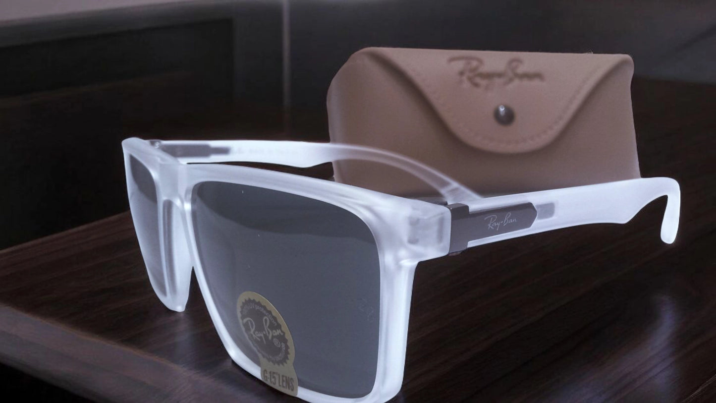 Sleek white Transparent Ray-Ban Sunglasses