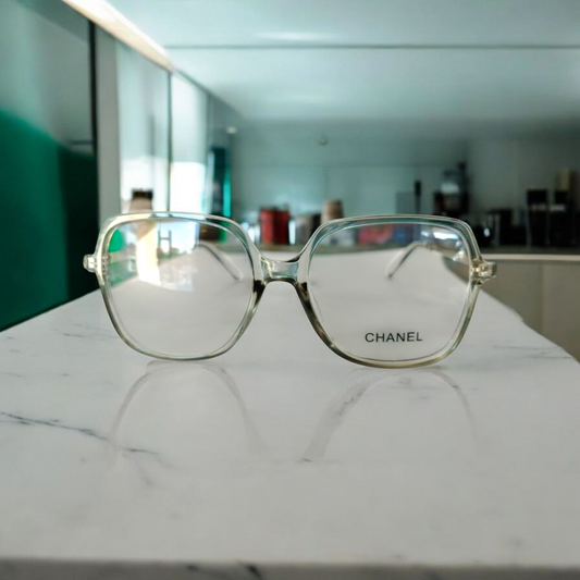 Elegant Chanel Style Clear Frame Glasses - Timeless Sophistication