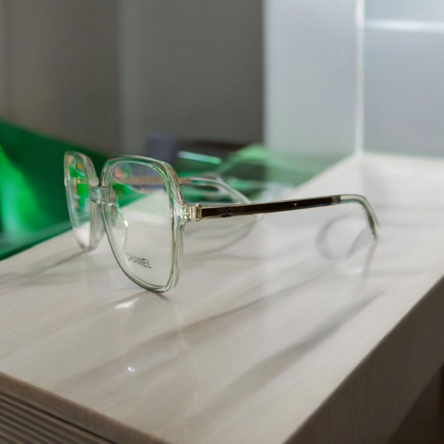 Elegant Chanel Style Clear Frame Glasses - Timeless Sophistication