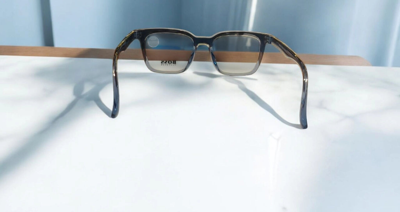 Hugo Boss Blue Transparent Eyeglasses – Elevate Your Look with Premium Style