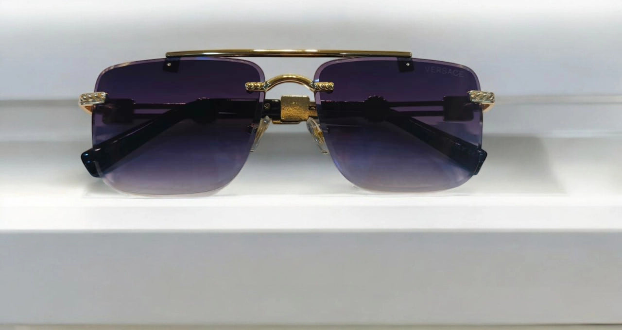 Versace Luxe: Designer Golden-Bar Shades