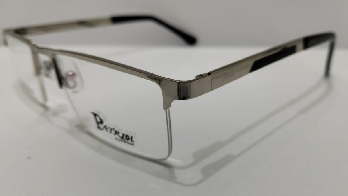 Patriol 2219 silver eyeglass frame, alternate angle
