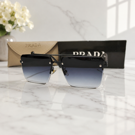 Premium PRADA inspired Modern Square Gradient Sunglasses | Bird Eye Optics | UV400 Protection