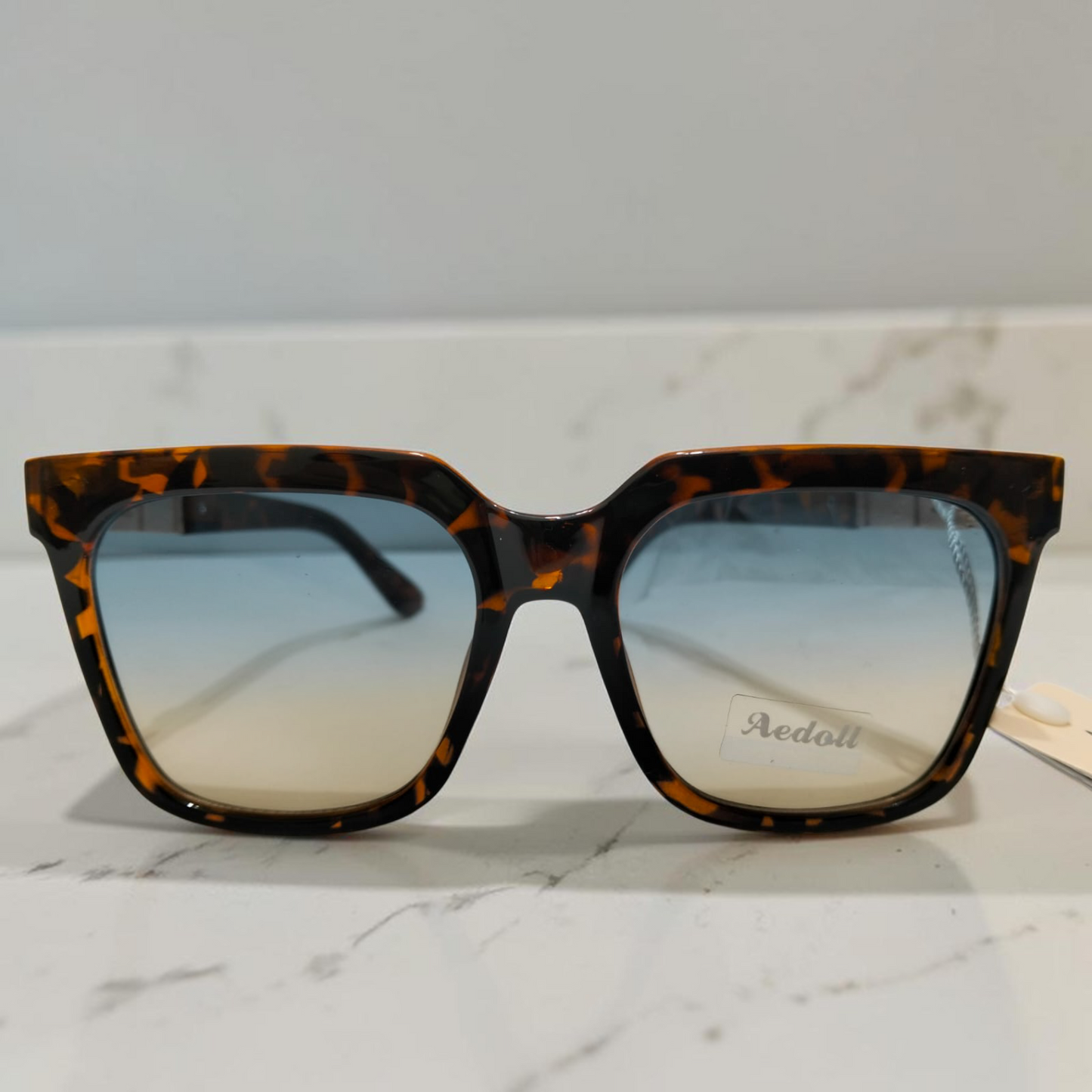 Aedoll Signature Tortoise Shell Sunglasses Premium Ladies Retro Square Frames