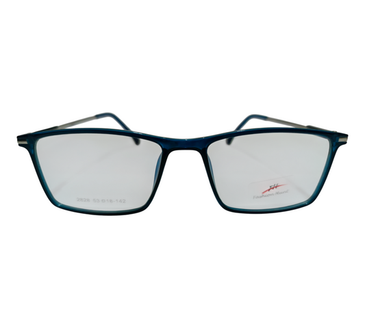 Striking Teal Blue Rectangle Glasses - Contemporary & Comfortable Eyewear