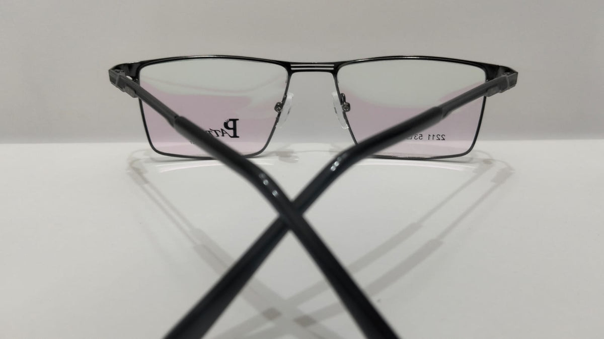 Men’s Lightweight Half-Rim Rectangular Prescription Glasses Frame