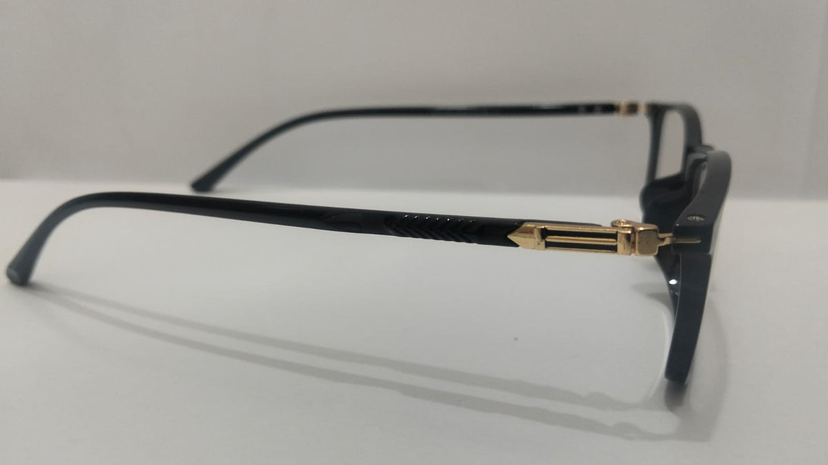 Premium Black Rectangular Anti blue light Optical Frame  Unisex Eyewear for Prescription & Blue-Cut Lenses