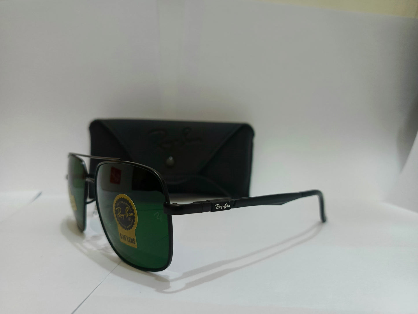 Ray-Ban DiamondHard™ (Black) G-15 Aviator Sunglasses – Scratch-Resistant UV Protection