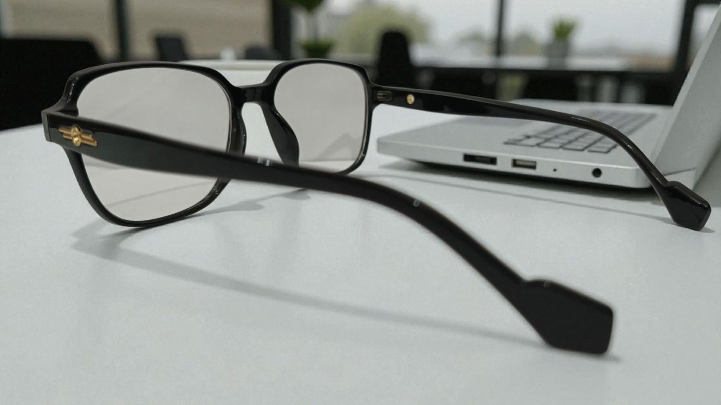 Elegant black-Rimmed Blue Light Blocking Glasses frame for Stylish Protection