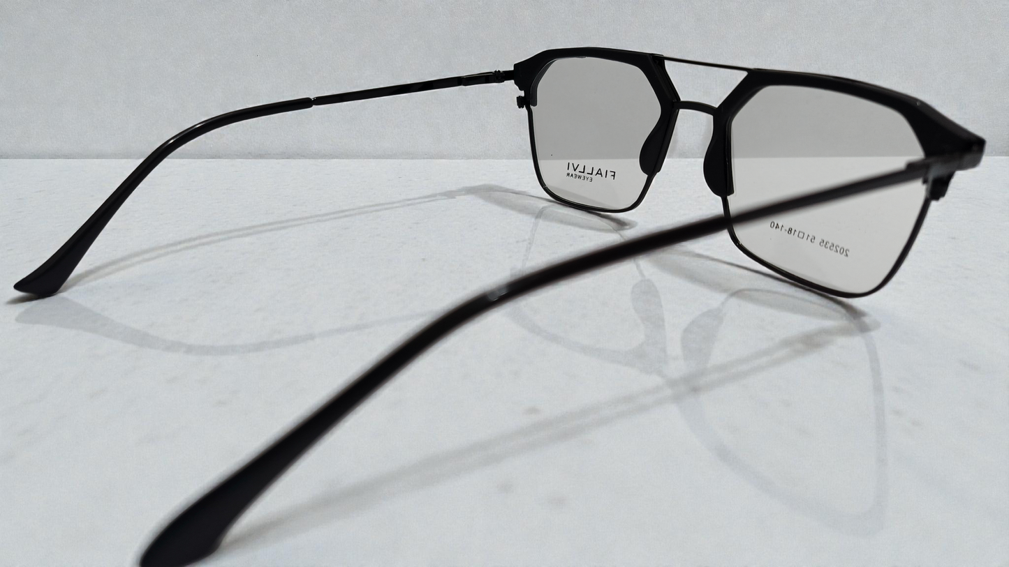 Noir Black Color Urban Architect:FIALLVI Geometric Frame by Bird Eye Optics Emart