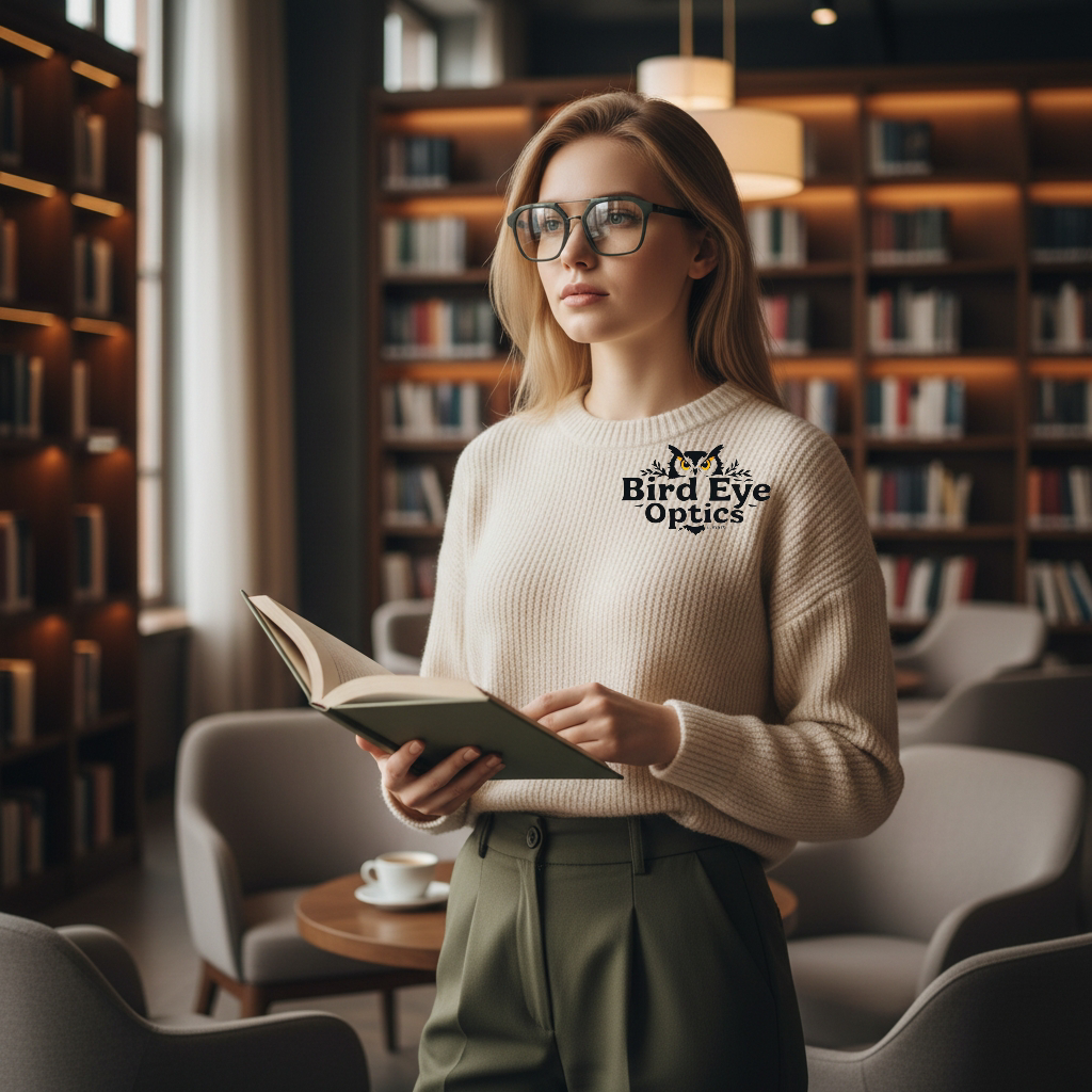 Gunmetal grey front with gunmetal grey lower rim, bridge and temples color urban Architect:FIALLVI Geometric Frame by Bird Eye Optics Emart