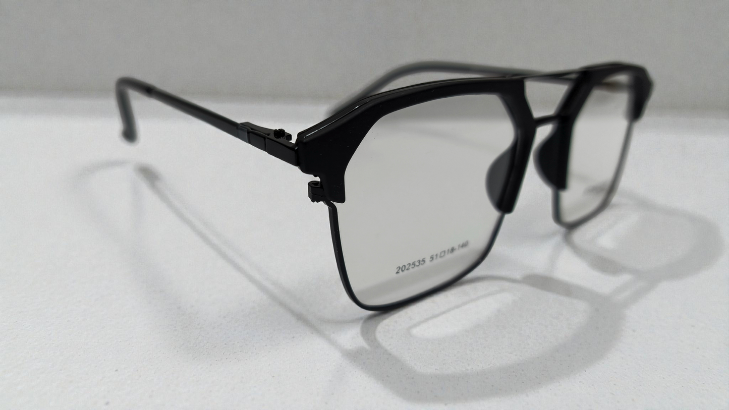 Noir Black Color Urban Architect:FIALLVI Geometric Frame by Bird Eye Optics Emart