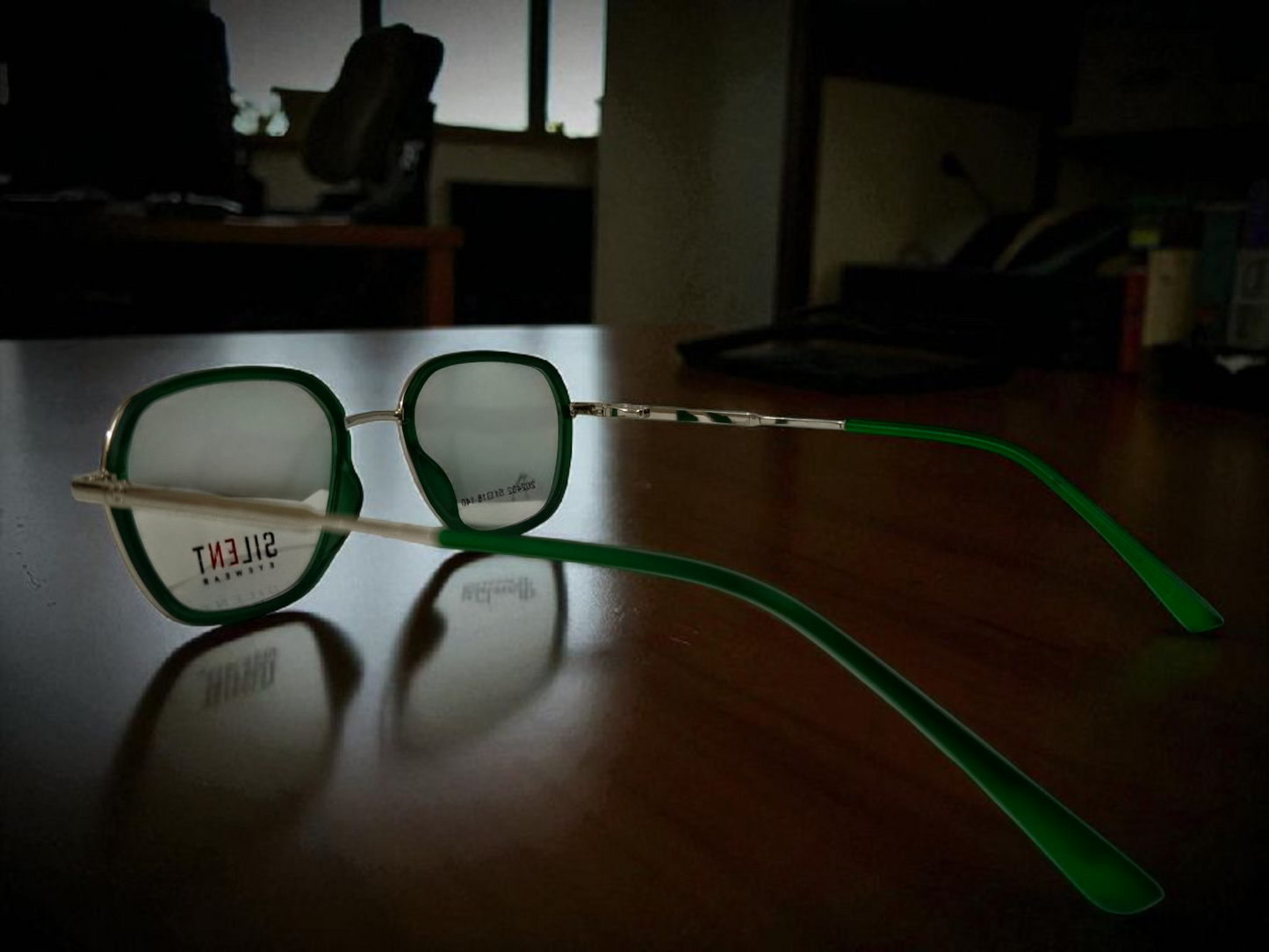 The Peregrine - Green and Silver Vision Frames