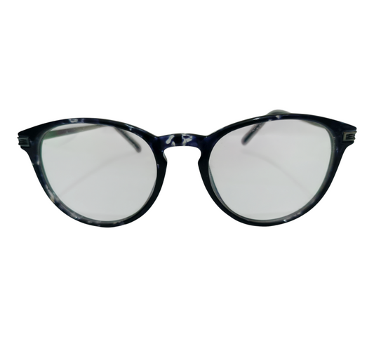 Artistic Dark Marble Round Eyeglasses
