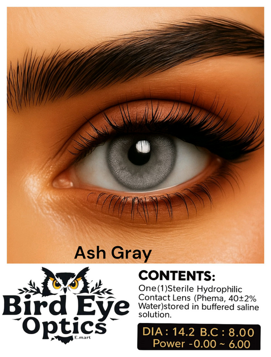 Eyesight Contact Lens Ash Gray DAHAB| Elegant Vision Without Glasses