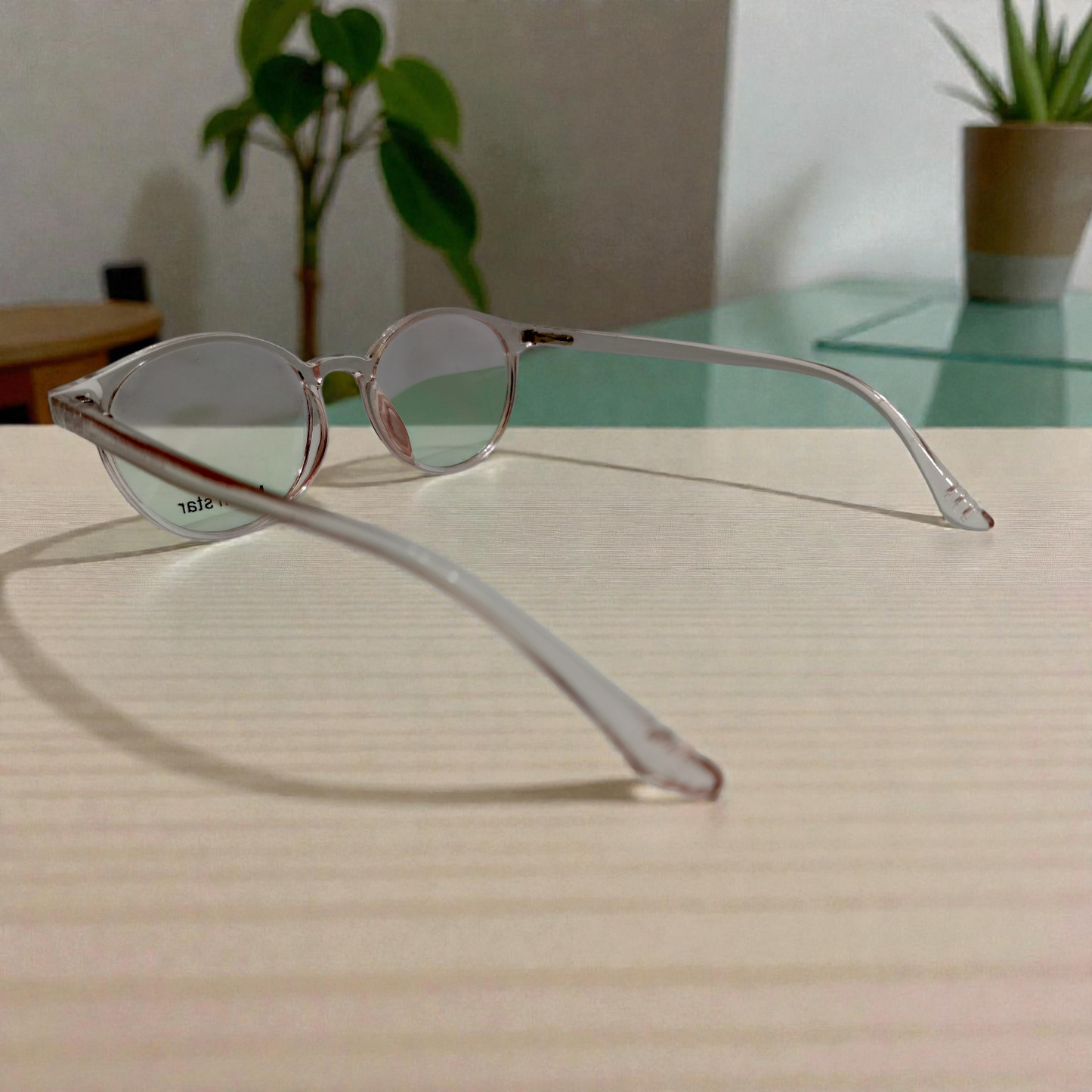 Moon Star Crystal Series: Ultra Lightweight Clear Round Unisex Frames