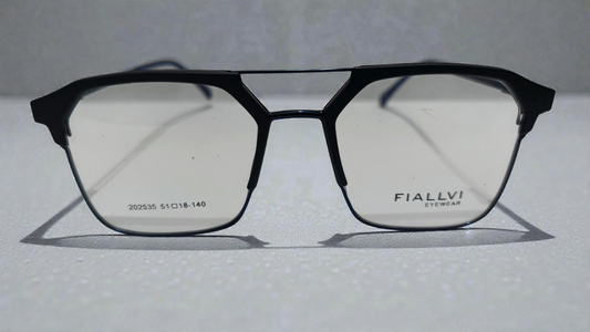Black front with dark blue temples Color Urban Architect:FIALLVI Geometric Frame by Bird Eye Optics Emart