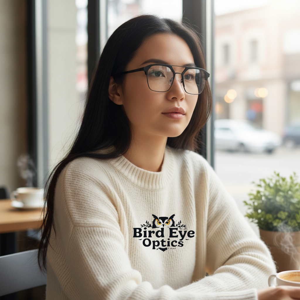 Black front with dark blue temples Color Urban Architect:FIALLVI Geometric Frame by Bird Eye Optics Emart