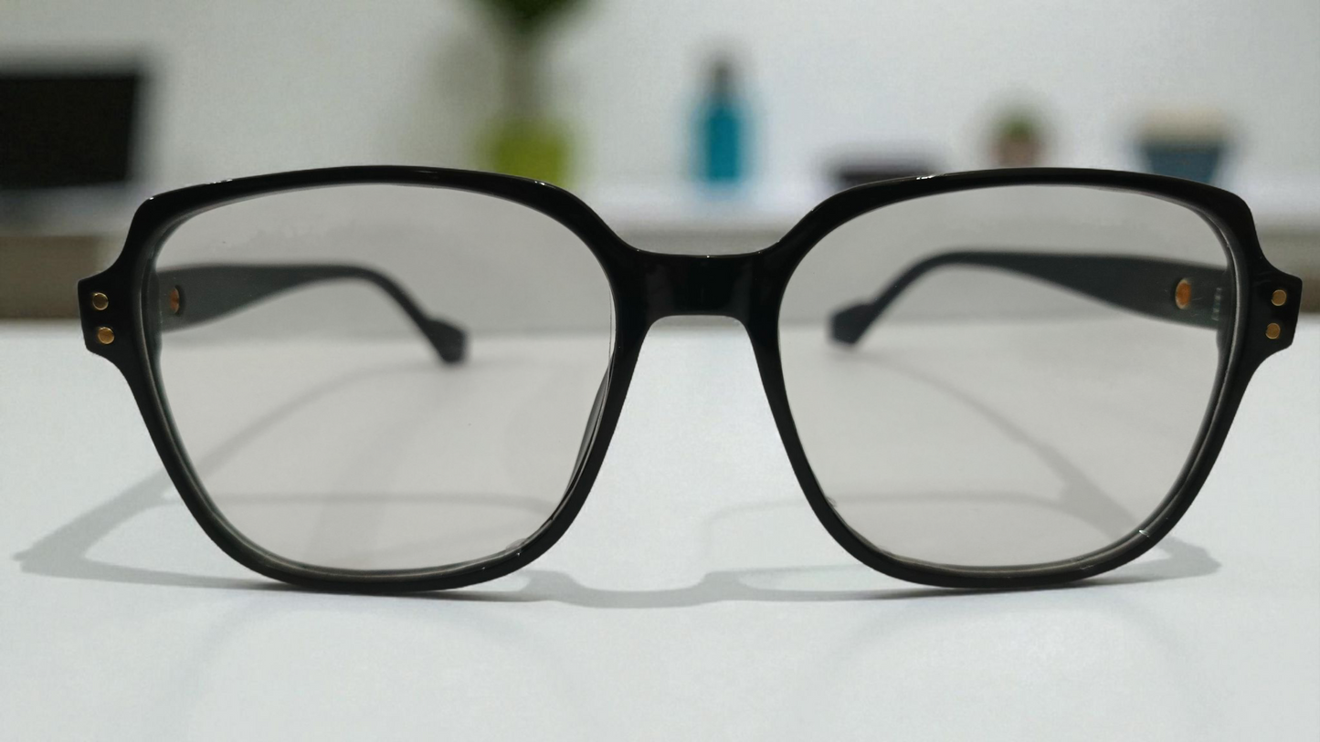 Elegant black-Rimmed Blue Light Blocking Glasses frame for Stylish Protection