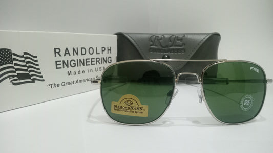 Silver Randolph Engineering Aviator Sunglasses – Diamond Hard® Scratch-Resistant, Made in USA.Trusted by U.S. Air Force Pilots