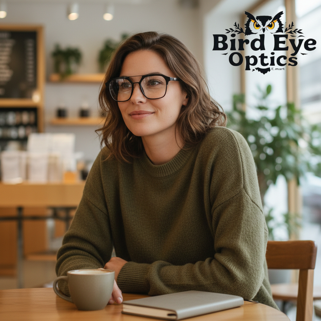 Noir Black Color Urban Architect:FIALLVI Geometric Frame by Bird Eye Optics Emart