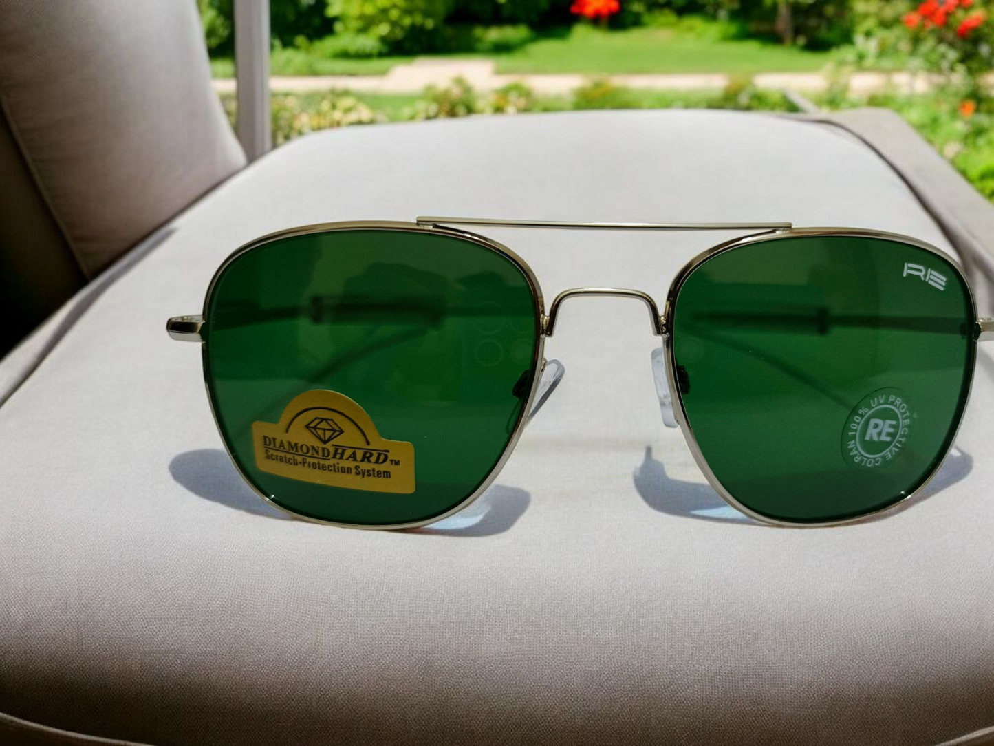 Silver Randolph Engineering Aviator Sunglasses – Diamond Hard® Scratch-Resistant, Made in USA.Trusted by U.S. Air Force Pilots