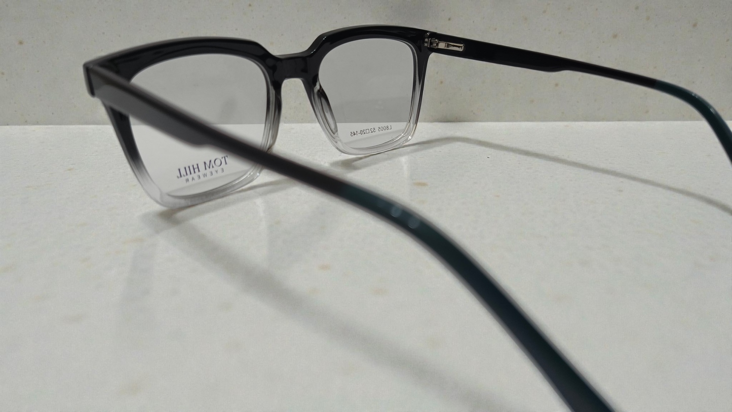 Tom Hill Inspired Bold Two-Tone Gradient Square Eyeglasses (Unisex)