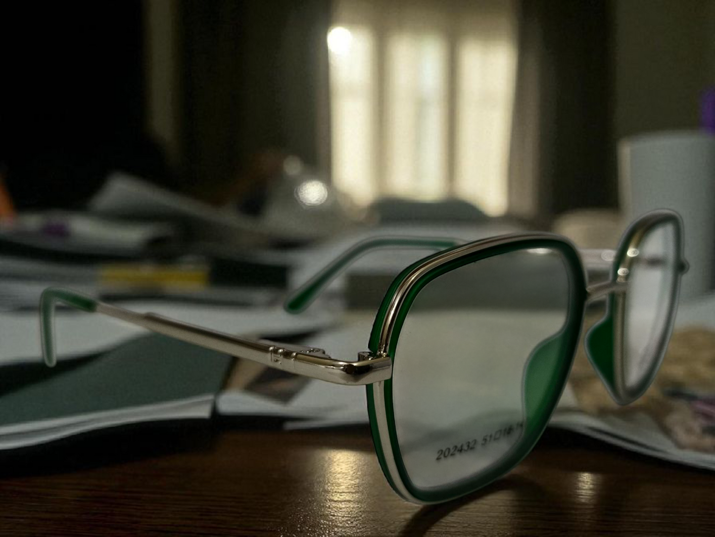 The Peregrine - Green and Silver Vision Frames