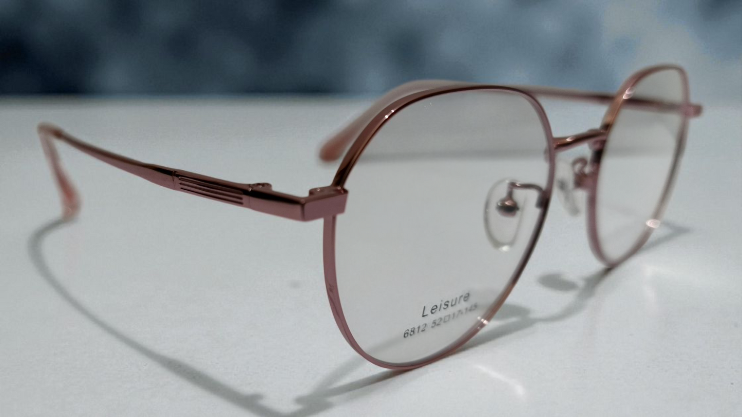 The Phoenix Pinkish Golden Polygon eye glasses