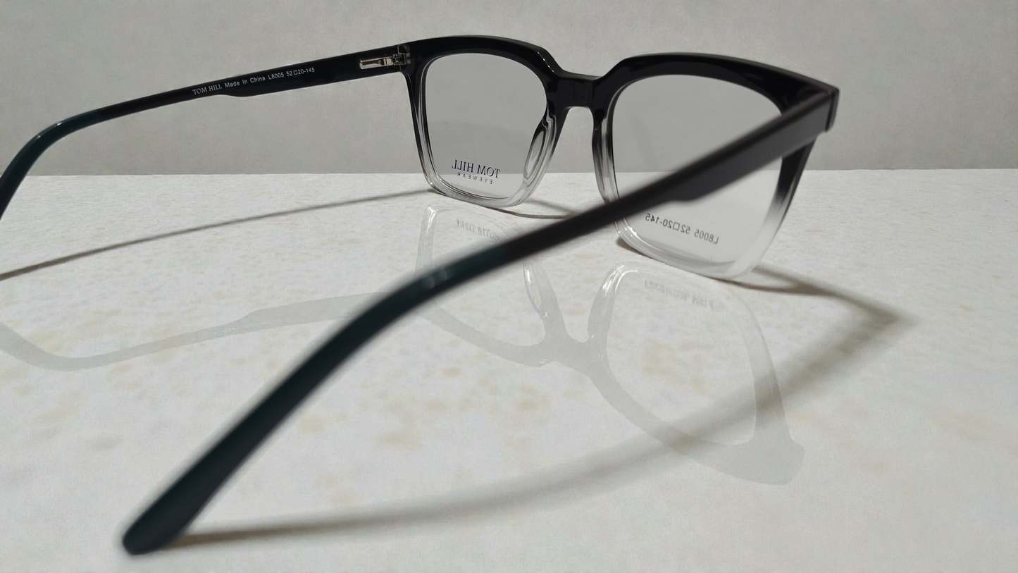 Tom Hill Inspired Bold Two-Tone Gradient Square Eyeglasses (Unisex)