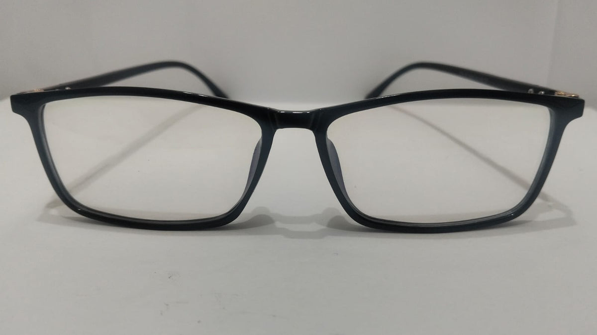 Premium Black Rectangular Anti blue light Optical Frame  Unisex Eyewear for Prescription & Blue-Cut Lenses