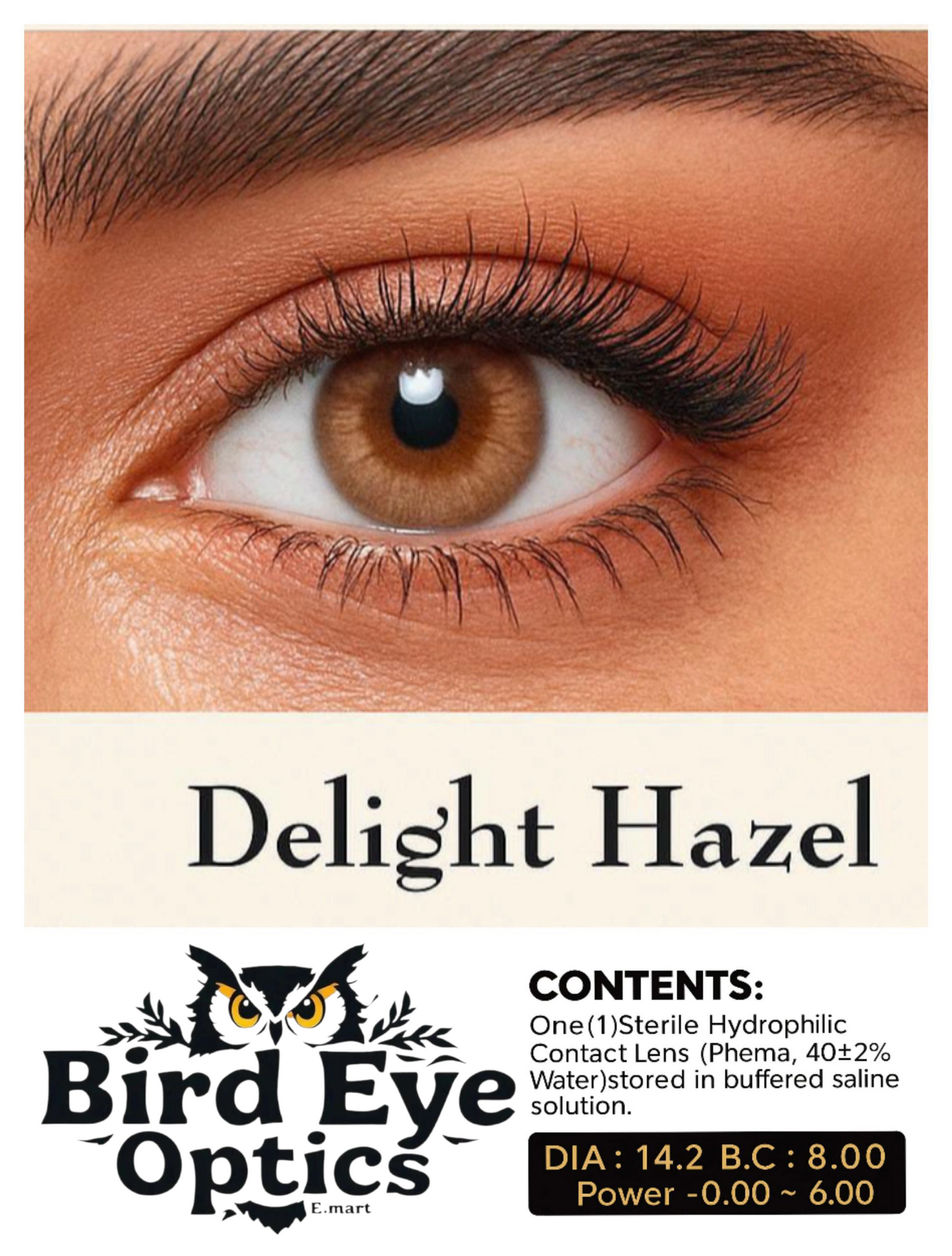 Eyesight Contact Lens Delight Hazel DAHAB| Elegant Vision Without Glasses