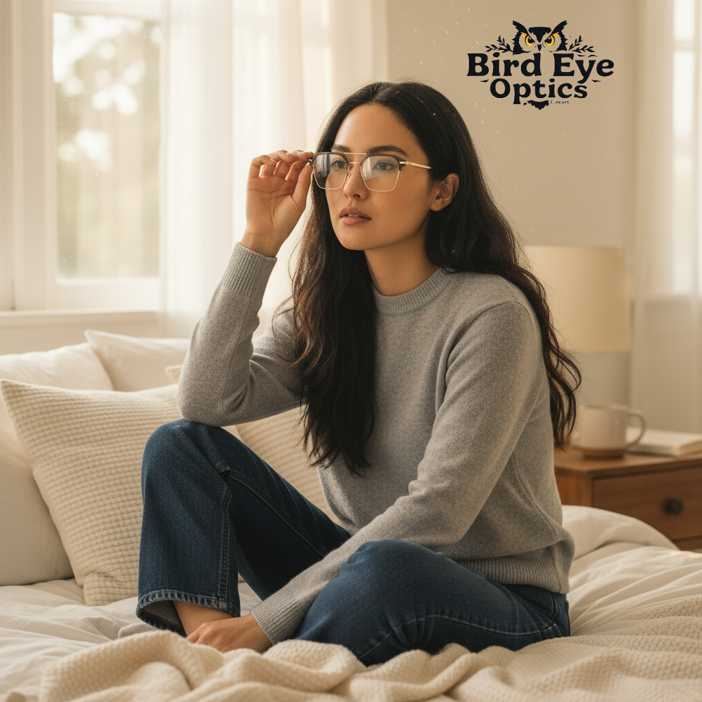 Transparent charcoal front with silver lower rim, bridge and temples color urban Architect:FIALLVI Geometric Frame by Bird Eye Optics Emart