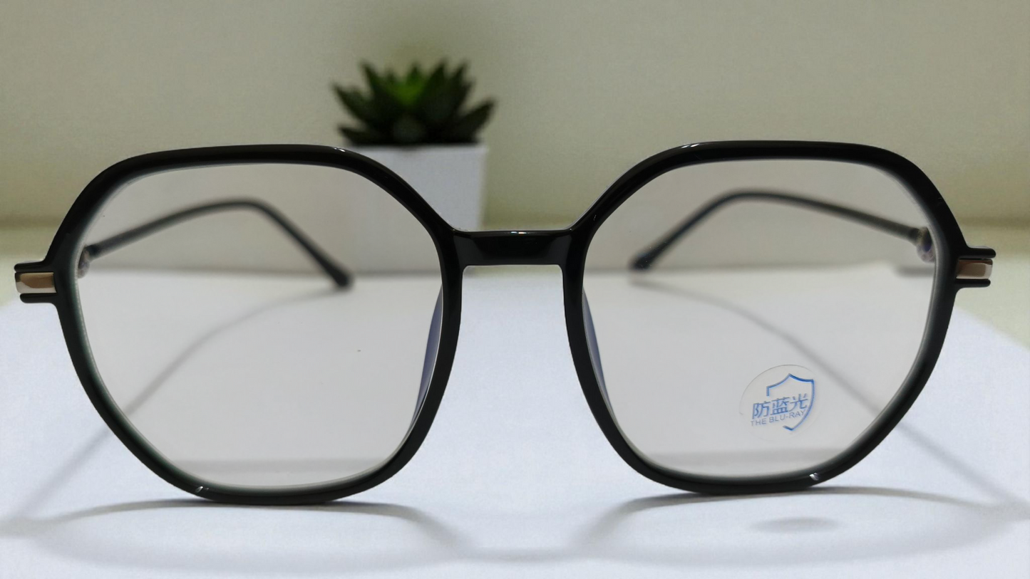 Elegant black-Rimmed[A]Blue Light Blocking Glasses frame for Stylish Protection