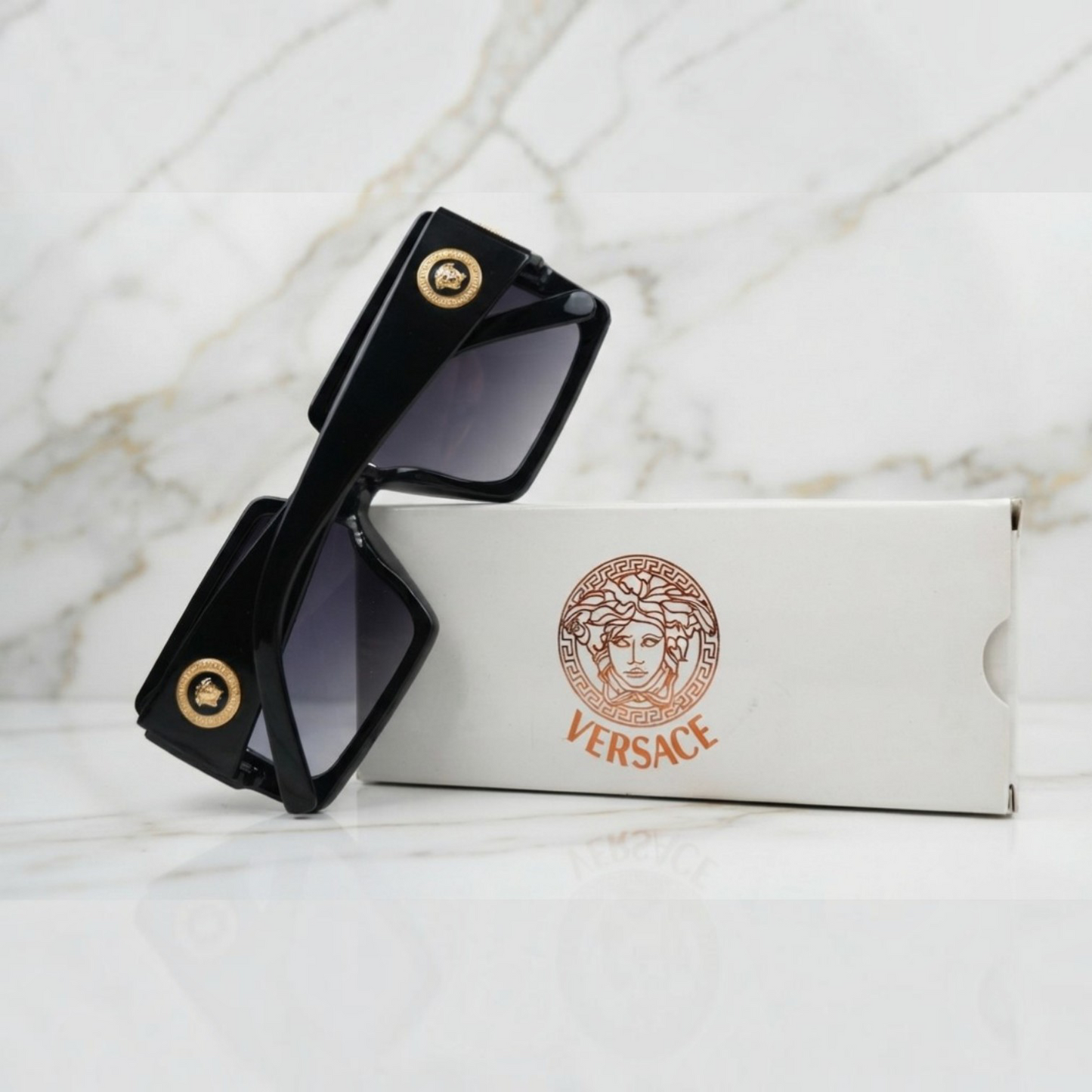 VERSACE inspired Luxury Oversized Square Fashion Sunglasses for Ladies.