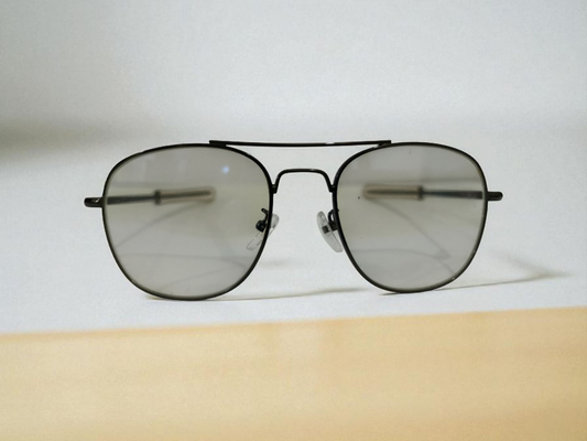Vintage American Optical USA Style Aviator Glasses - Classic Silver Frame