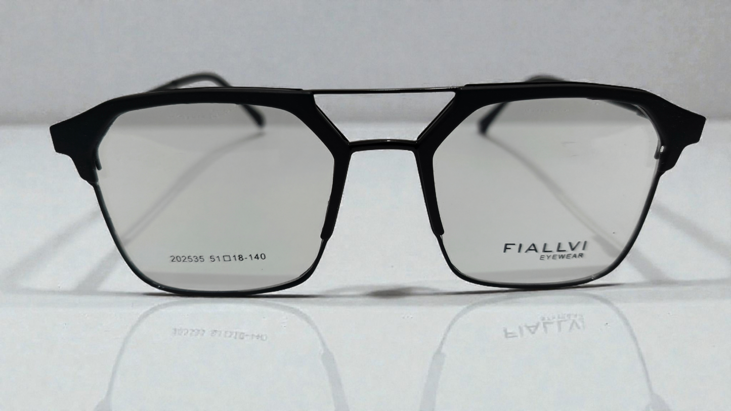 Noir Black Color Urban Architect:FIALLVI Geometric Frame by Bird Eye Optics Emart