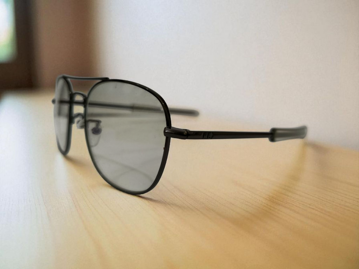 Vintage American Optical USA Style Aviator Glasses - Classic Silver Frame