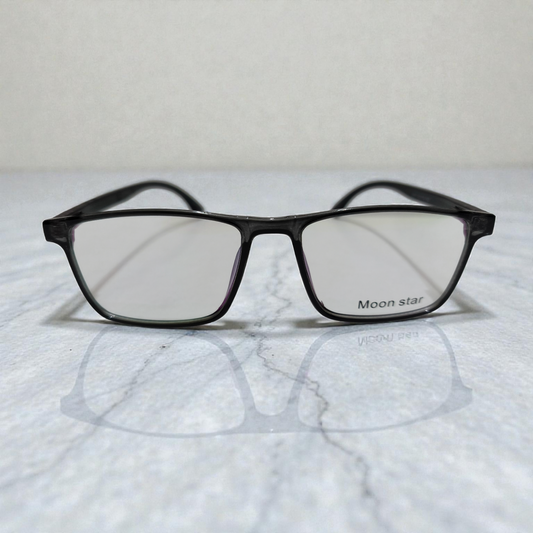 Moon Star "Eclipse" Unisex Rectangular Frames : Sleek Carbon Grey