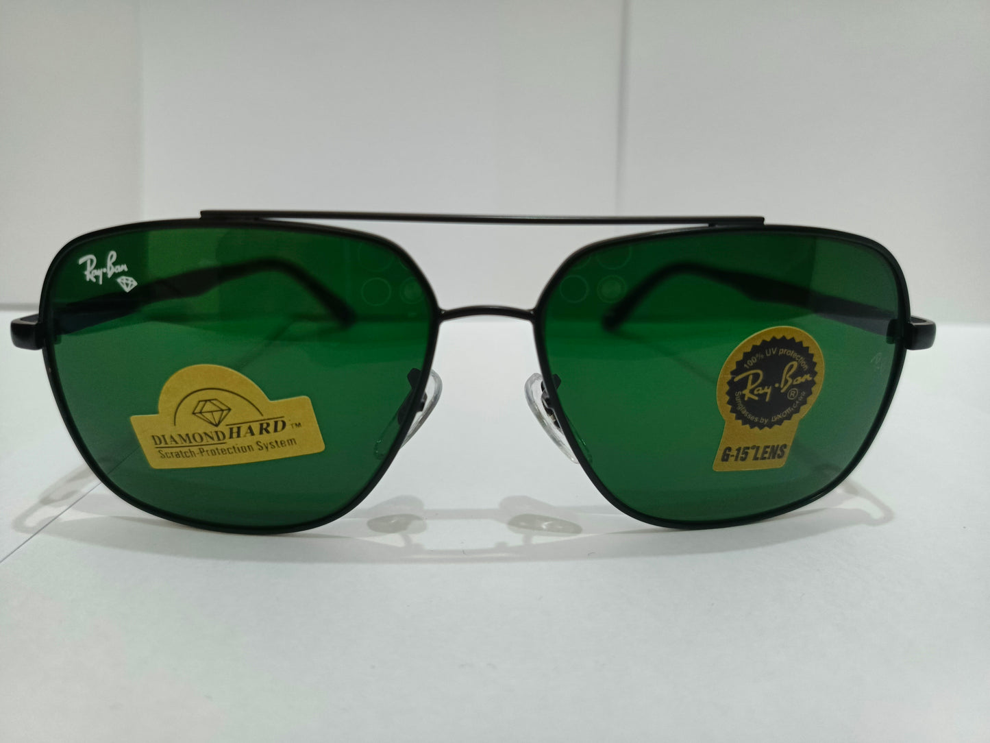 Ray-Ban DiamondHard™ (Black) G-15 Aviator Sunglasses – Scratch-Resistant UV Protection