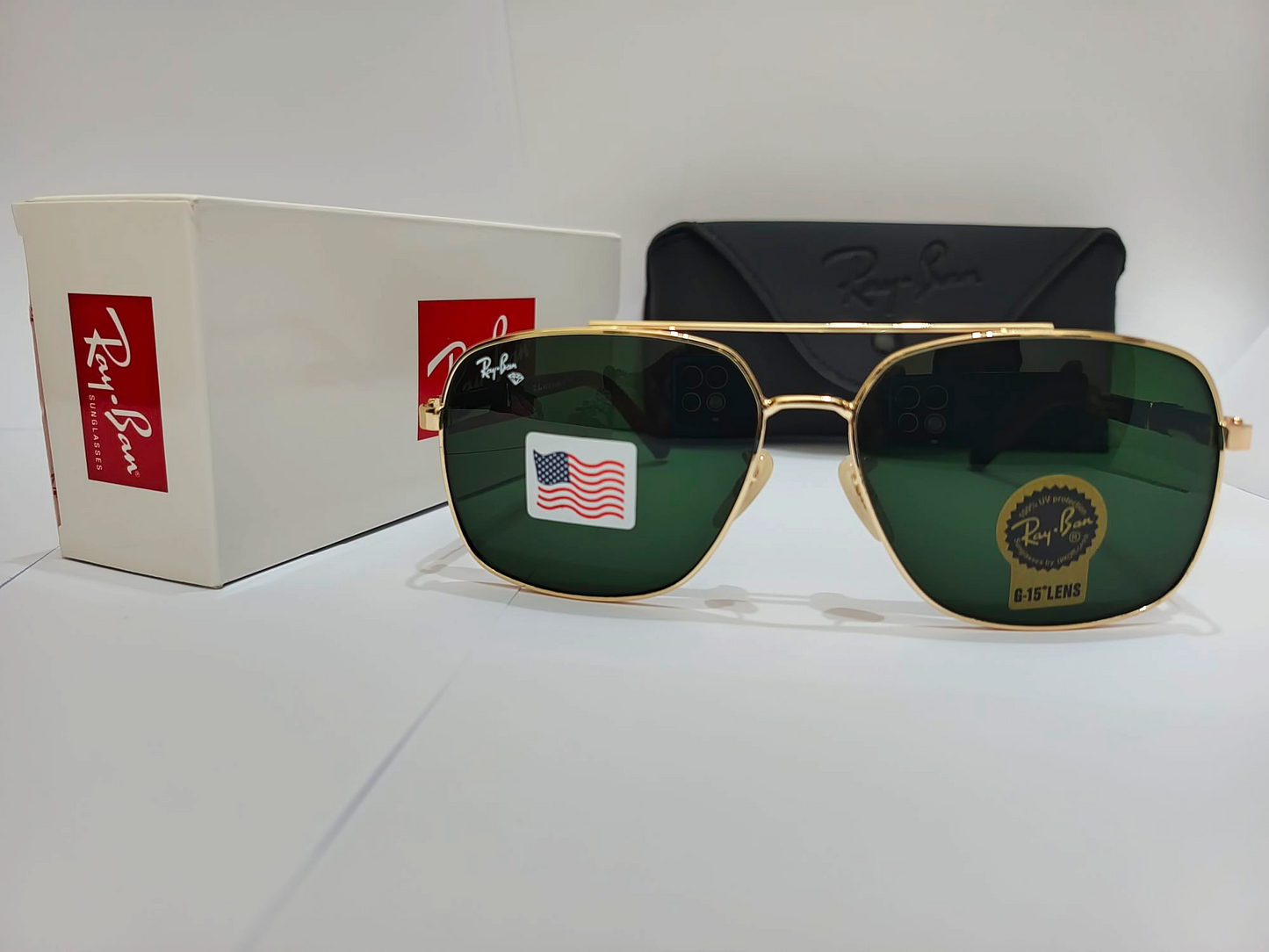 Ray-Ban Classic Aviator G-15(Golden) Lens Sunglasses – Timeless American Style 🇺🇸